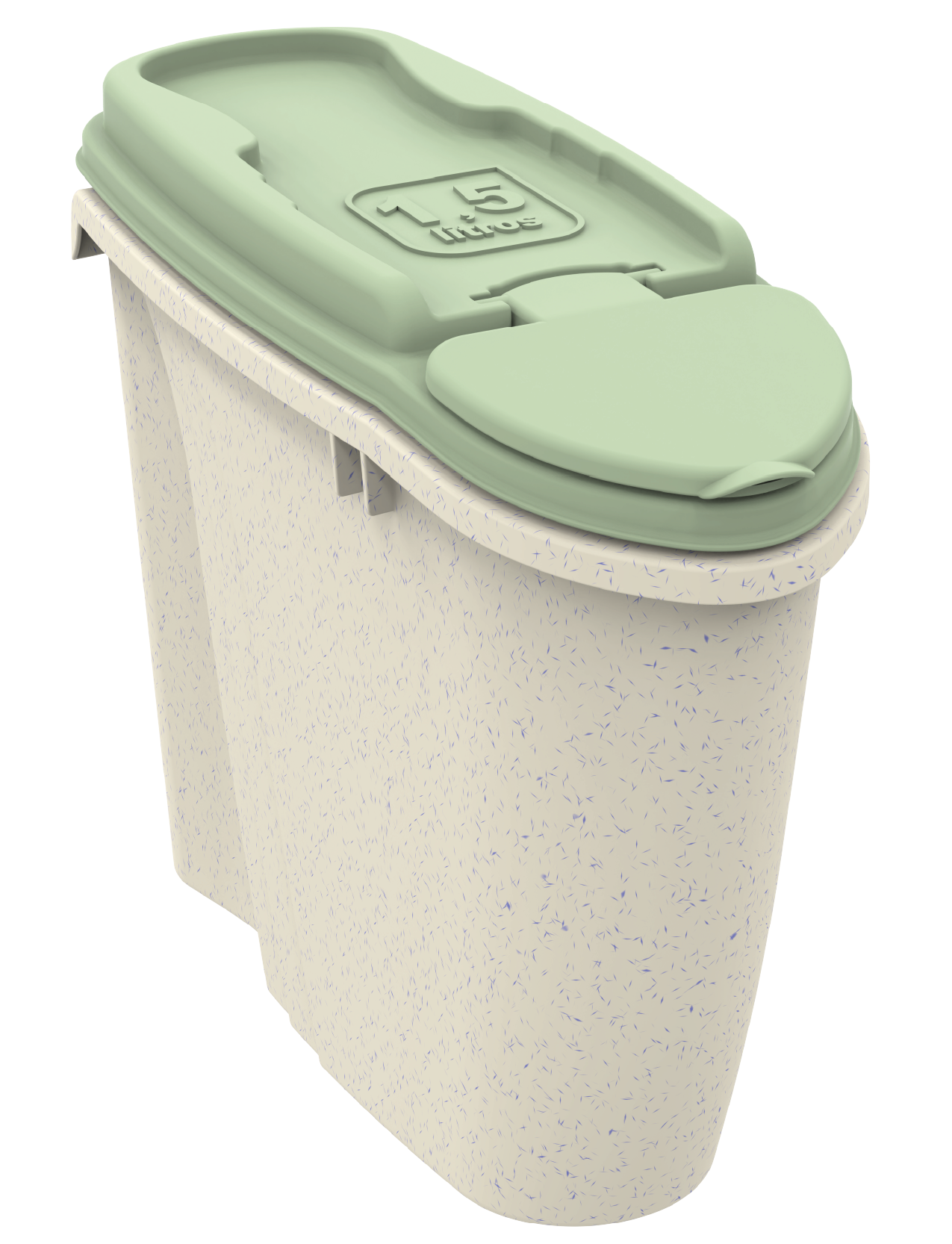 ARMAZENADOR DE RAÇÃO DISPENSER HOME 1,5 LITROS MARMORE VERDE