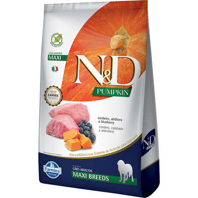 RAÇÃO SECA FARMINA N&D PUMPKIN CARNES NOBRES CORDEIRO PARA CÃES ADULTOS DE RAÇAS GRANDES 10,1KG