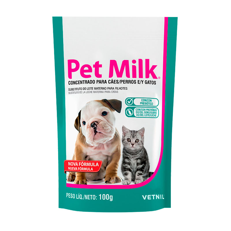 Suplemento Substituto do Leite Cães e Gatos Pet Milk - 100 gr