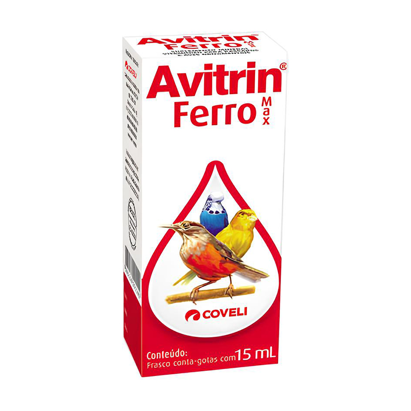 Suplemento Vitamínico Avitrin Ferro Max para pássaros 15 ml