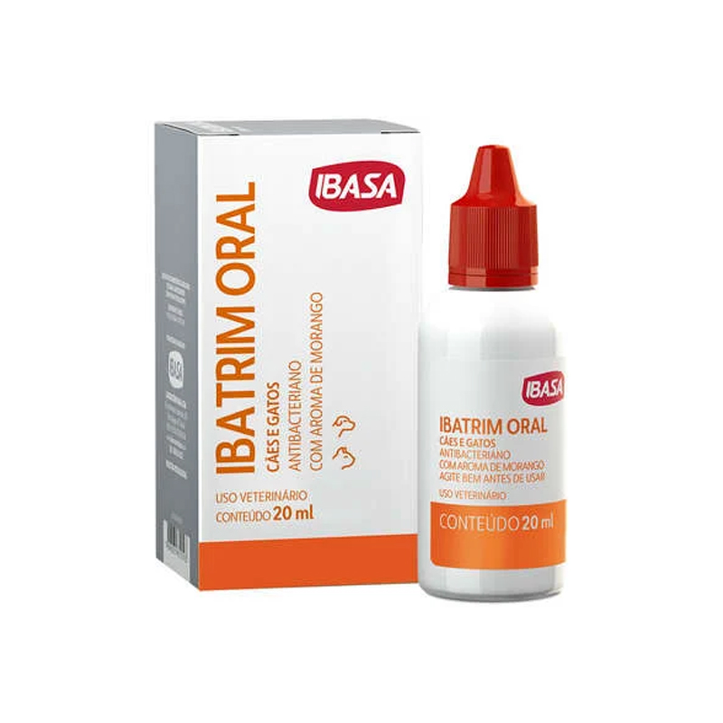 ANTIMICROBIANO IBASA IBATRIM ORAL PARA CÃES E GATOS 20 ML