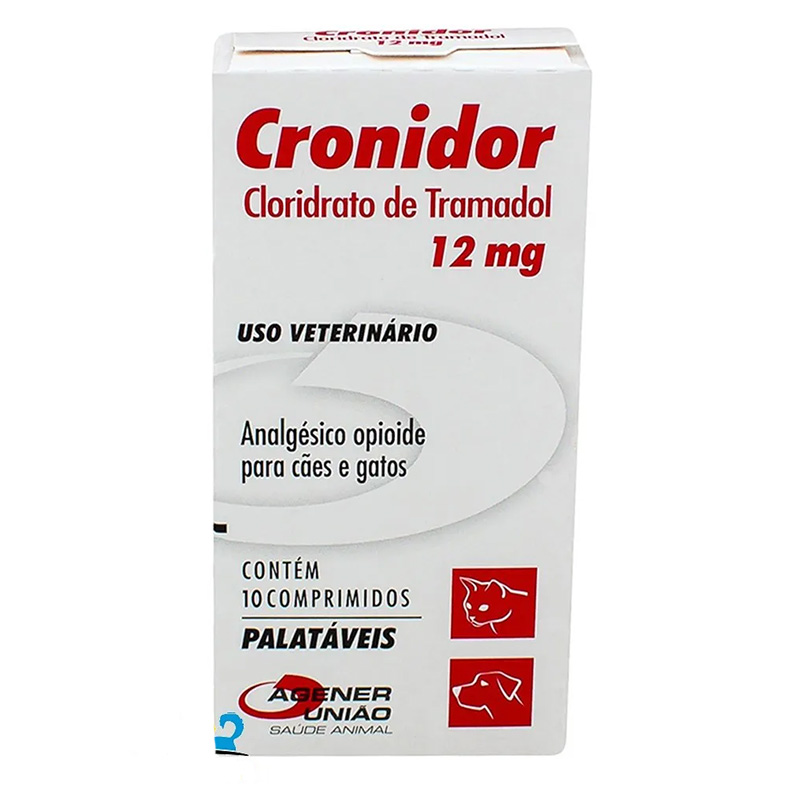 ANALGÉSICO CRONIDOR PARA CÃES E GATOS 12 mg com 10 comprimidos 