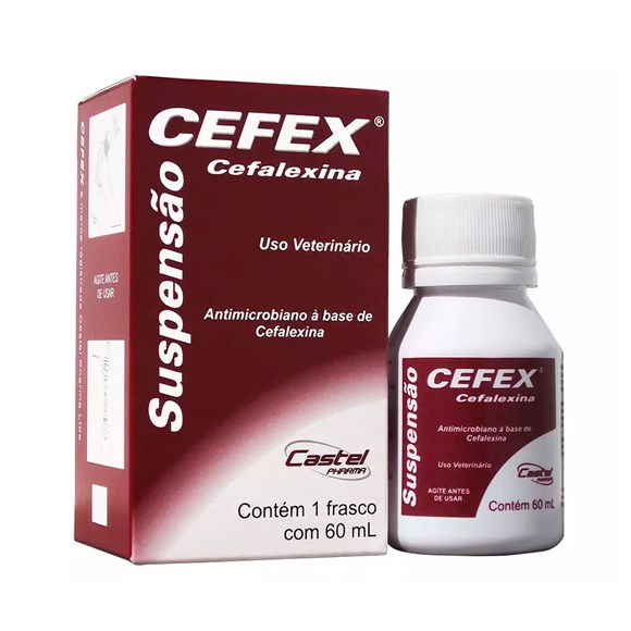 ANTIMICROBIANO CEFEX SUSPENSÃO 50 MG 