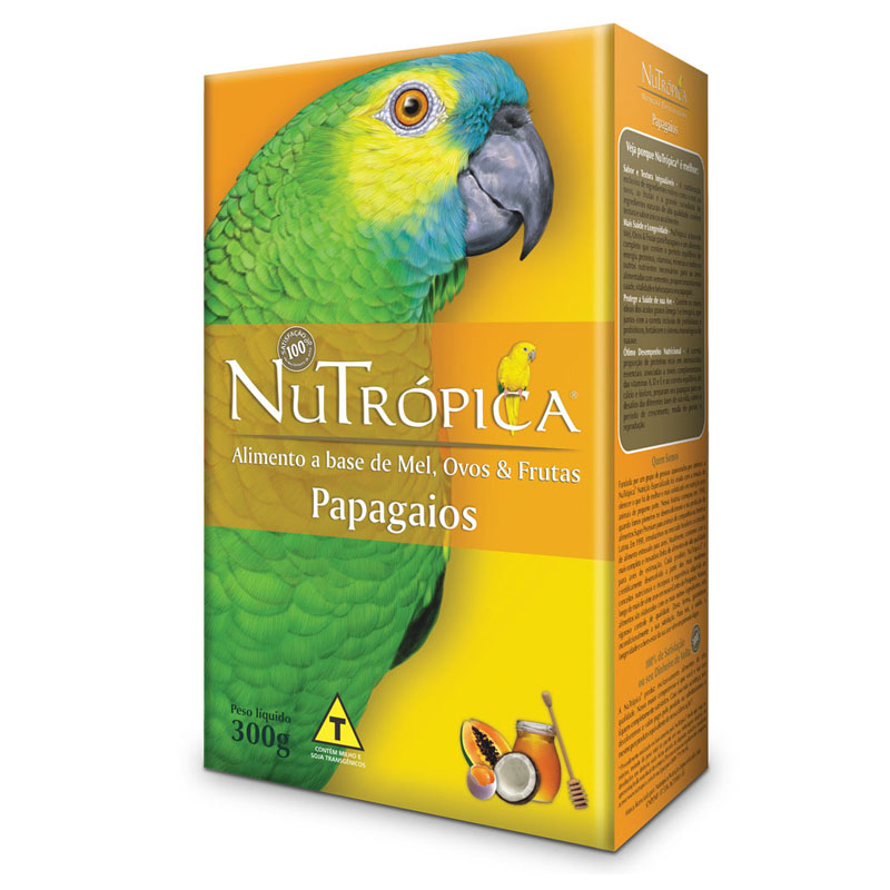 Ração à Base de Mel Ovos e frutas para Papagaios NUTRÓPICA - 300 gr