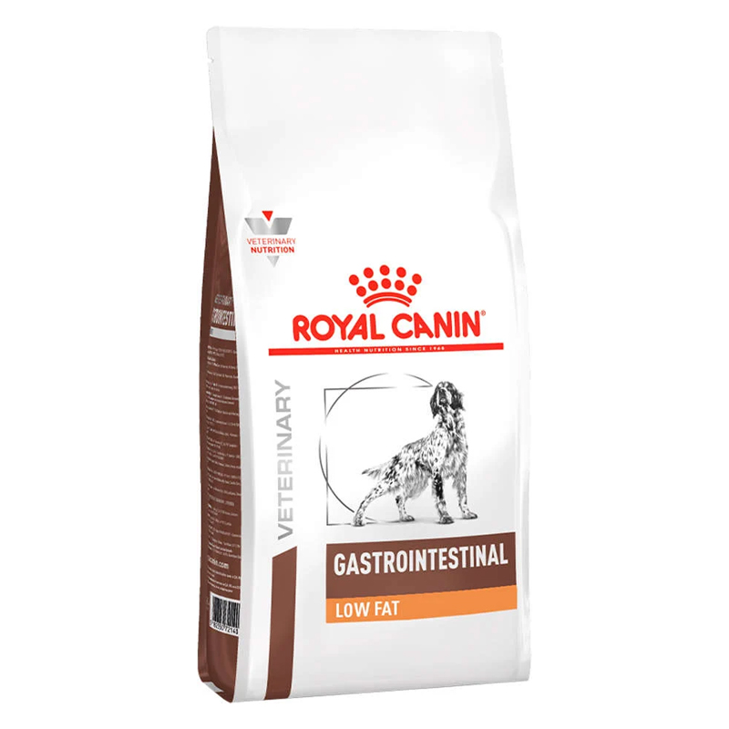 RAÇÃO SECA ROYAL CANIN CANINE VETERINARY DIET GASTRO INTESTINAL INT LOW PARA CÃES ADULTOS SABOR FRAN