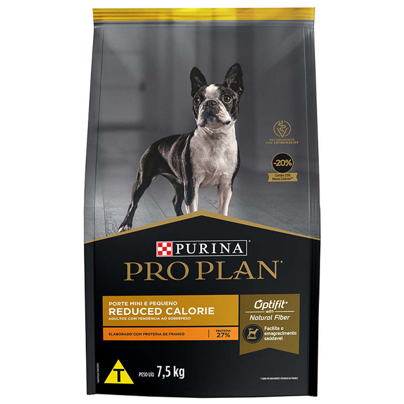 RAÇÃO SECA NESTLÉ PURINA PRO PLAN CALORIAS REDUZIDAS FRANGO CÃES ADULTOS RAÇAS PEQUENAS 7,5KG 