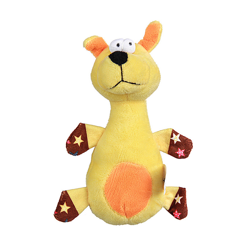 BRINQUEDO DE PELÚCIA CACHORRINHO AMARELO N°2 PARA CÃES HOME PET