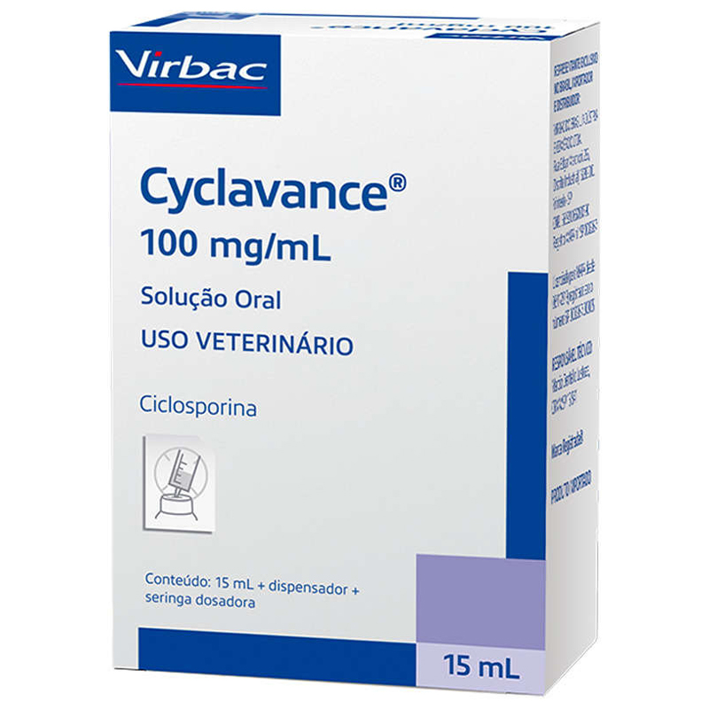 Cyclavance antialérgico para cães Virbac 100 mg/mL 15 ml