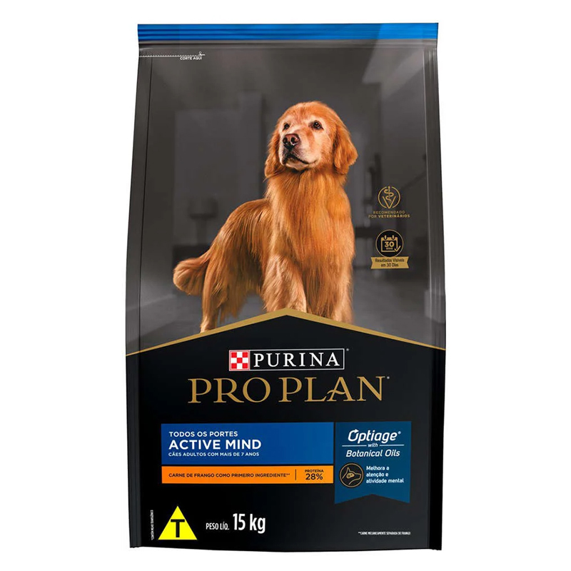 RAÇÃO SECA NESTLÉ PURINA PRO PLAN PARA CÃES ADULTOS COM MAIS DE 7 ANOS TODOS OS TAMANHOS 15KG