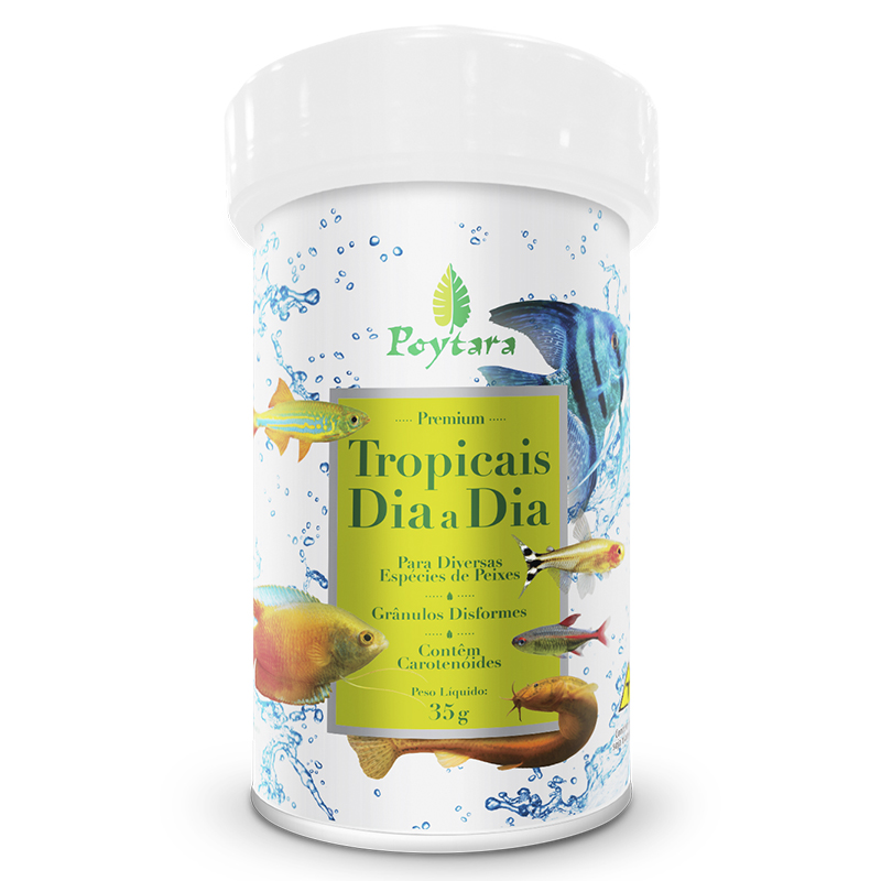 RAÇÃO POYTARA PARA PEIXES TROPICAIS DIA A DIA PREMIUM 35 GR