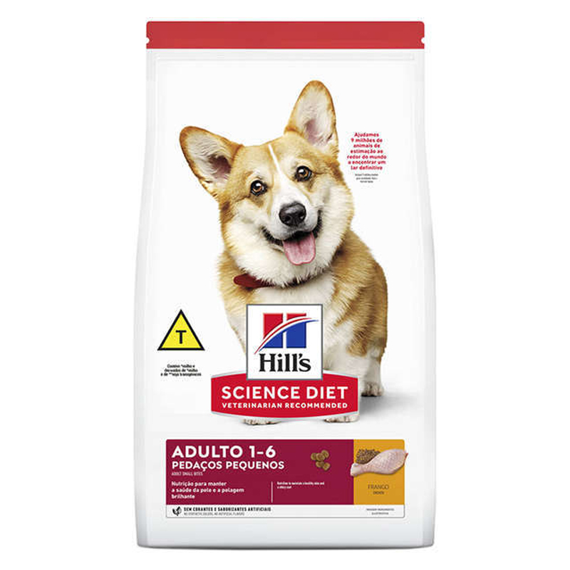 RAÇÃO SECA HILL'S SCIENCE DIET PEDAÇOS PEQUENOS PARA CÃES ADULTOS SABOR FRANGO 6 KG