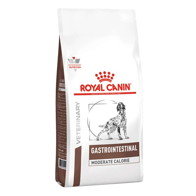 RAÇÃO ROYAL CANIN VETERINARY GASTRO INTESTINAL MODERATE CALORIE CÃES ADULTOS SABOR FRANGO 2KG