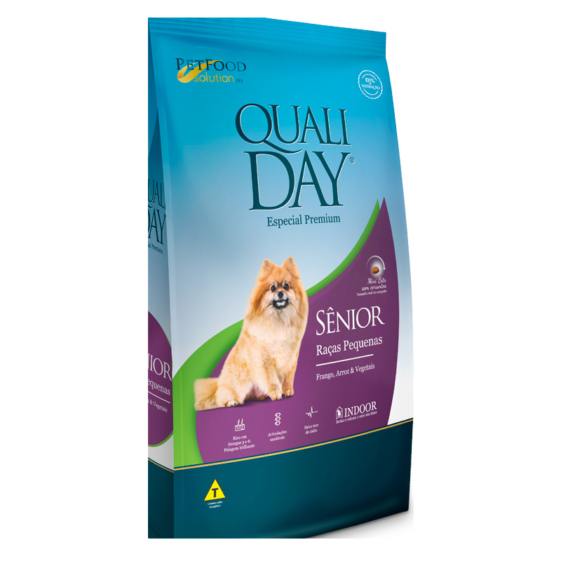 RAÇÃO QUALIDAY PARA CÃES SÊNIOR DE RAÇAS PEQUENAS 3 KG