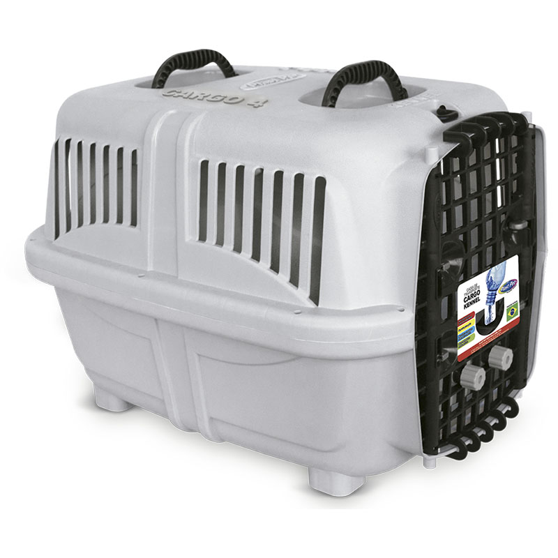 CAIXA DE TRANSPORTE N4 PARA CÃES E GATOS CARGO KENNEL PLAST PET TAUPE 