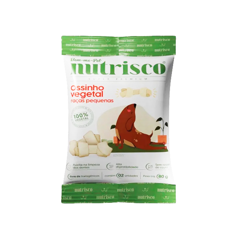 OSSINHO VEGETAL NUTRISCO PARA CÃES RAÇAS PEQUENAS 80 GR