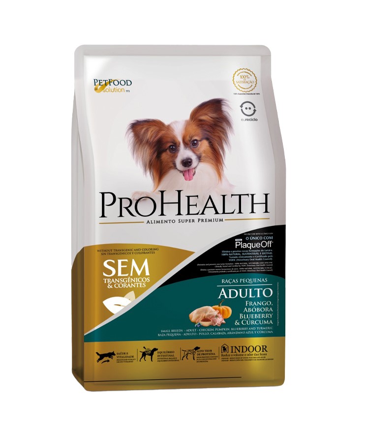 RAÇÃO PROHEALTH PARA CÃES ADULTOS DE PORTE PEQUENO SABOR FRANGO 10,1 KG