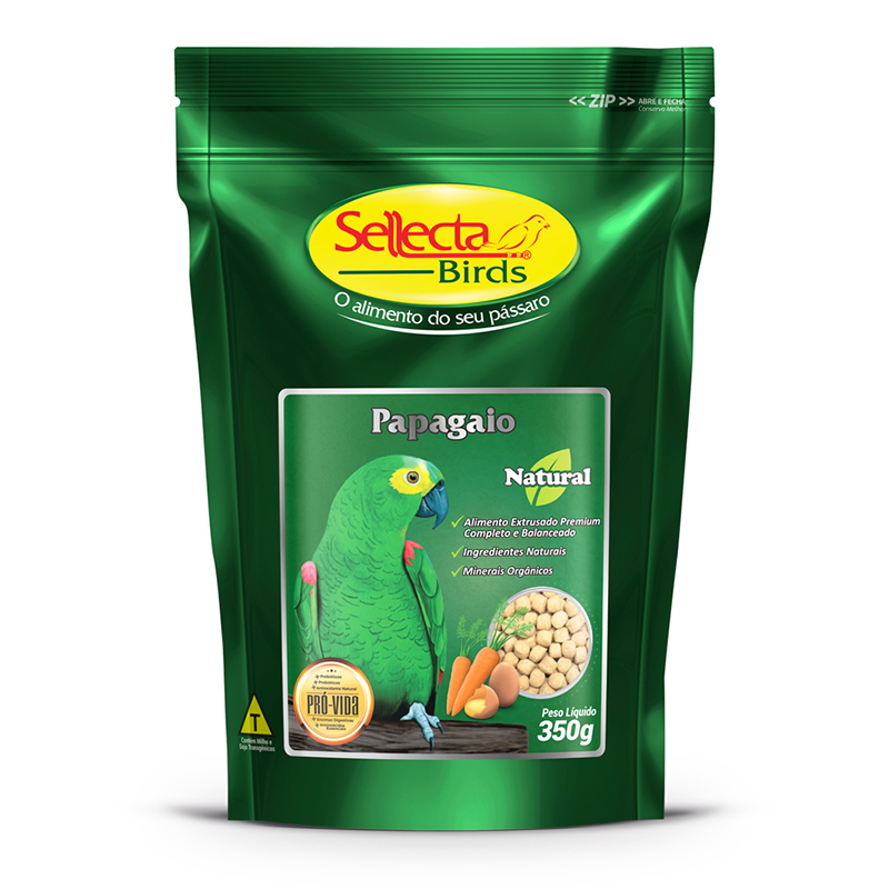 SELLECTA EXTRUSADO ALIMENTO NATURAL PARA PAPAGAIO 350 GR