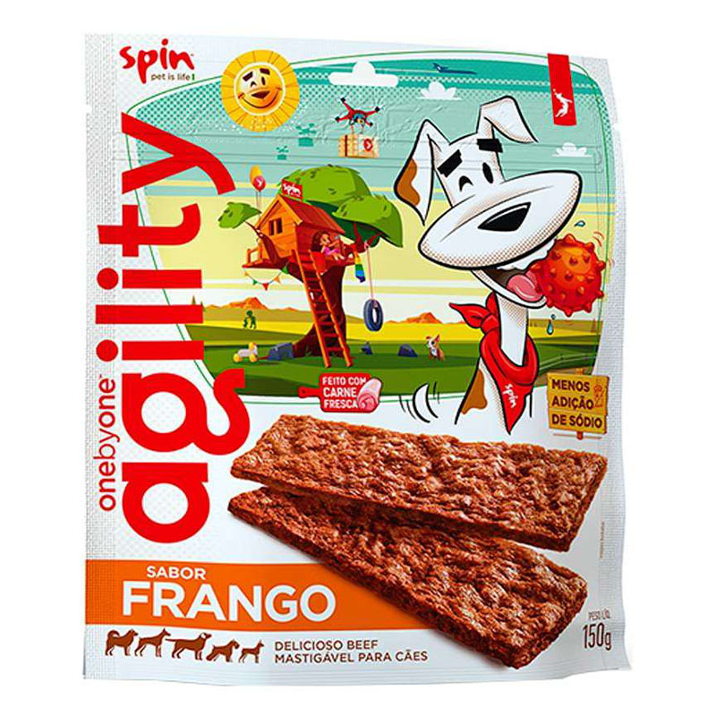 BIFINHO PARA CÃES SABOR FRANGO BEEF AGILITY SPIN PET 150 GR