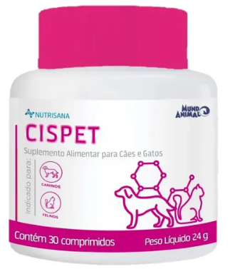 SUPLEMENTO ALIMENTAR NUTRISANA CISPET PARA CÃES E GATOS - 30 COMPRIMIDOS