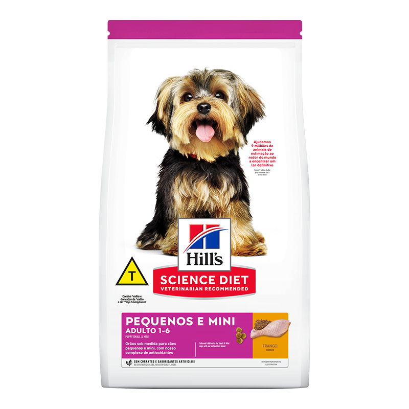 RAÇÃO SECA HILL'S SCIENCE DIET PARA CÃES ADULTOS RAÇAS MINIS E PEQUENAS SABOR FRANGO 6 KG