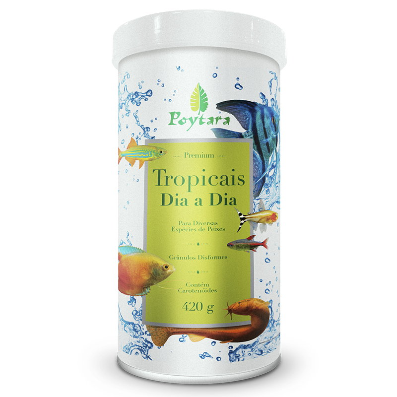 RAÇÃO POYTARA PARA PEIXES TROPICAIS DIA A DIA PREMIUM 420 GR