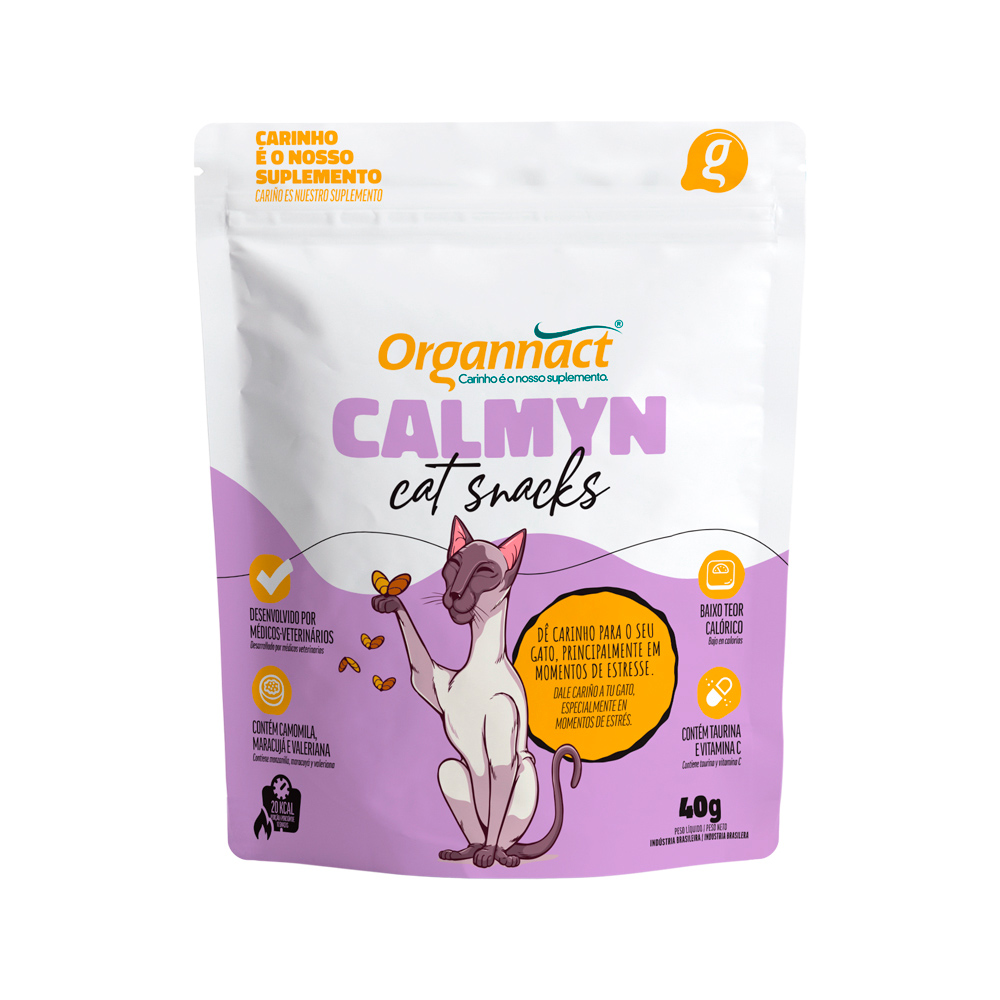 SUPLEMENTO ORGANNACT CALMYN CAT SNACKS PARA GATOS 40 GR