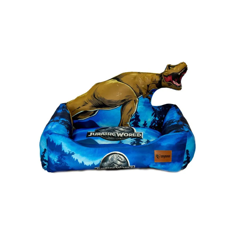 CAMA PARA CACHORROS DESMONTÁVEL REVERSÍVEL JURASSIC DINOSSAURO 3D 