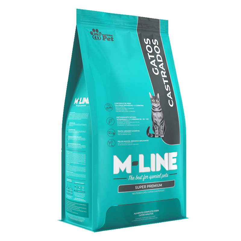 RAÇÃO MATSUDA PARA GATOS ADULTOS CASTRADOS M-LINE SUPER PREMIUM 1 KG