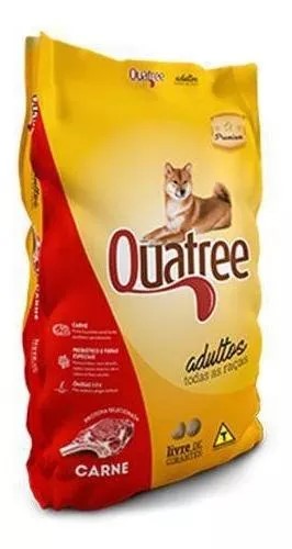 RAÇÃO QUATREE CÃO ADULTO TODAS AS RAÇAS SABOR CARNE - 15KG