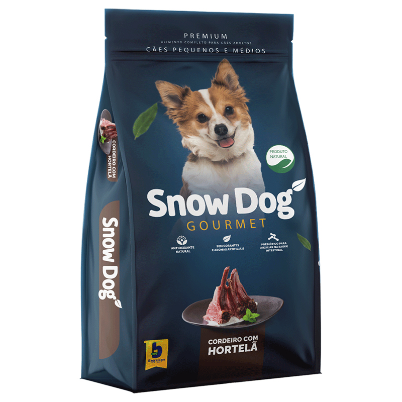 RAÇÃO PARA CÃES SNOW DOG GOURMET CORDEIRO COM HORTELÃ RAÇAS PEQUENAS 15 KG