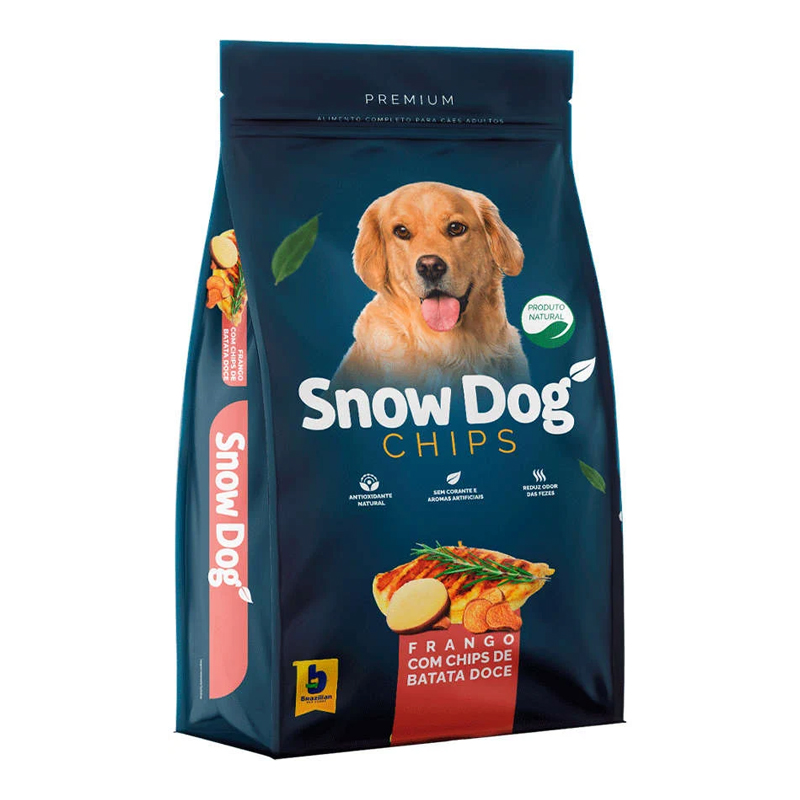 RAÇÃO PARA CÃES ADULTOS SNOW DOG FRANGO COM CHIPS DE BATATA DOCE 3 KG