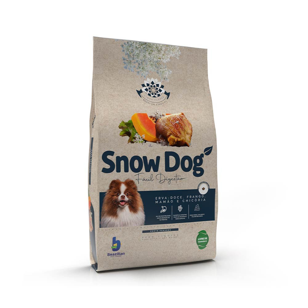 RAÇÃO SECA SNOW DOG FLORES ADULTO RAÇAS PEQUENAS FÁCIL DIGESTÃO - 1 KG